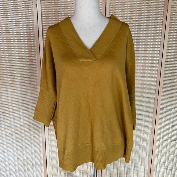 Anthropologie Sweaters - NWT Anthropologie Mustard Sweater 100% Merino Wool